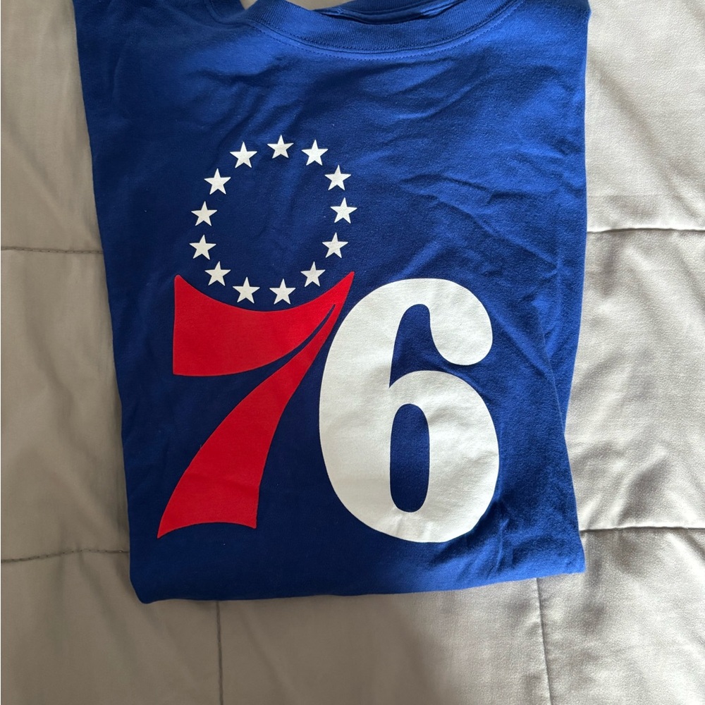 Fanatics Blue and Red 76ers Men's Shirt